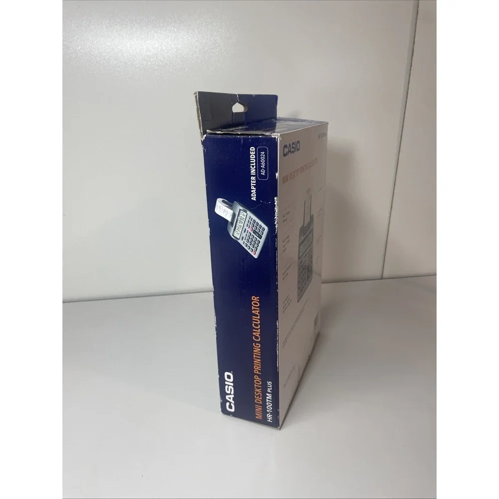 Casio HR-100TM Plus Mini Desktop Printing Calculator New Opened Box